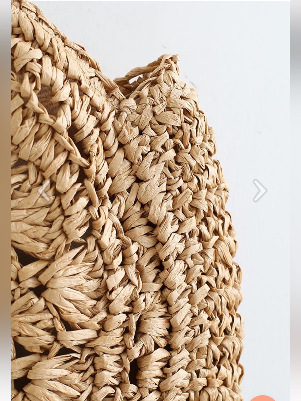 NWOT Round Straw Bag - Picture 3 of 8